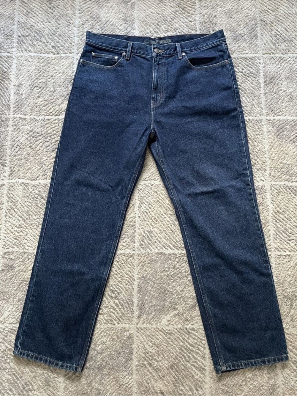 Harley-Davidson Men's Dark Blue Relaxed Jeans